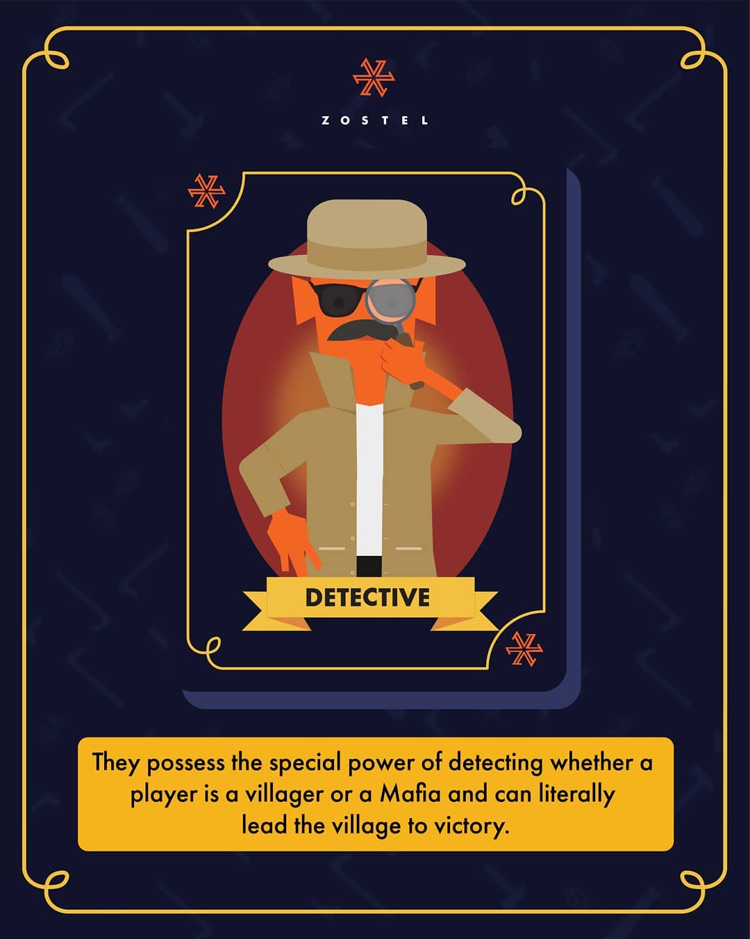 Only detectives can save villagers from the terrible fate of the Mafias.